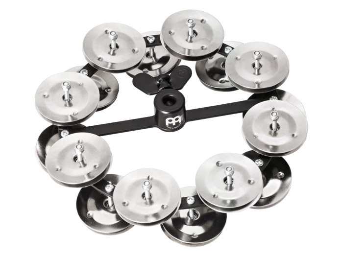 Meinl (HTHH2BK) Headliner Hi Hat Tambourine - Steel Jingles 2 Row