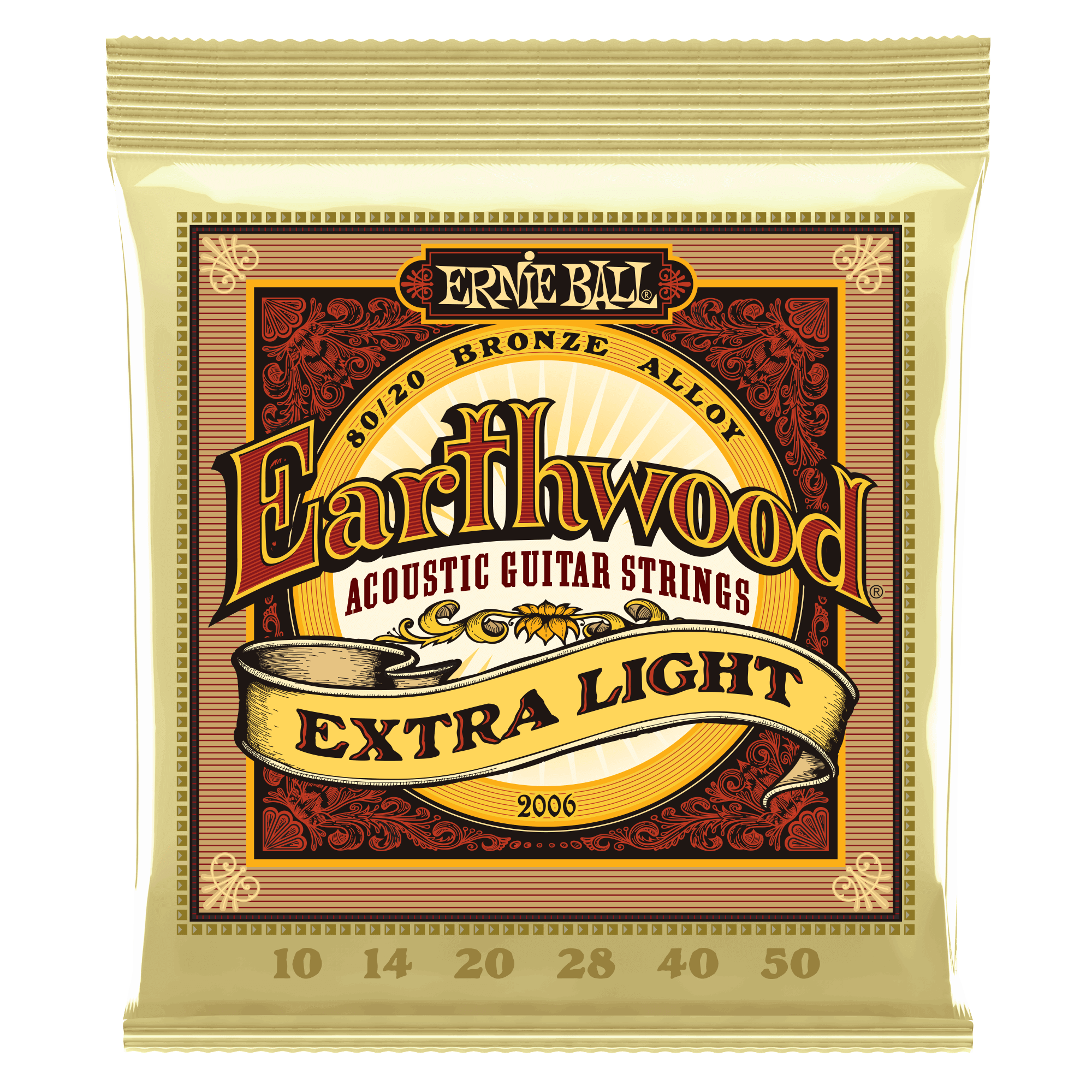Ernie Ball Earthwood Extra Light 80/20 Bronze Acoustic Strings