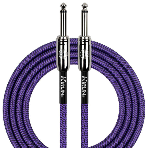 Kirlin 20ft / 6m Purple Woven Straight - Straight Jack Cable