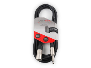 Stagecore 3m Male XLR - 1/4" / 6.35mm Mono Jack Cable