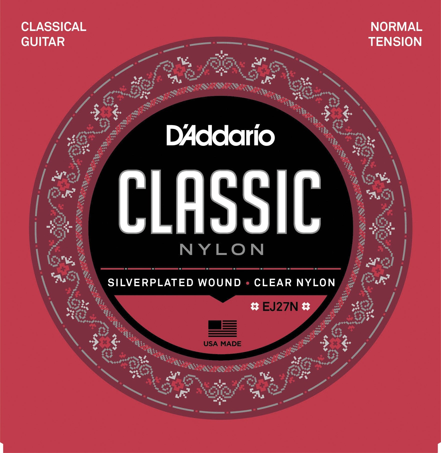 D'Addario EJ27N Nylon Classical Guitar Strings - Normal Tension