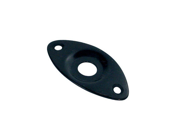 Contoured Metal Jack Plate - Black With Recessed Hole