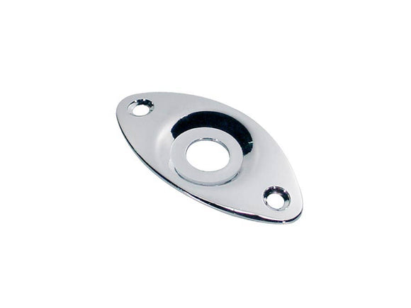 Contoured Metal Jack Plate - Chrome With Recessed Hole