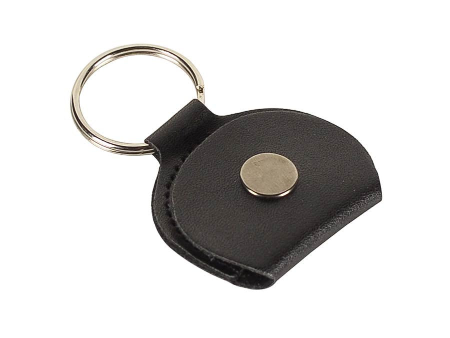 Rotosound Black Leather Keyring Plectrum Holder
