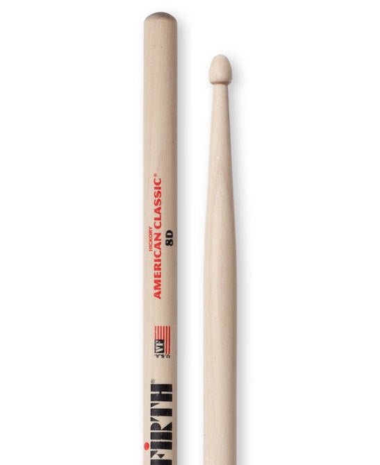 Vic Firth 8D Wooden Drumsticks - Hickory