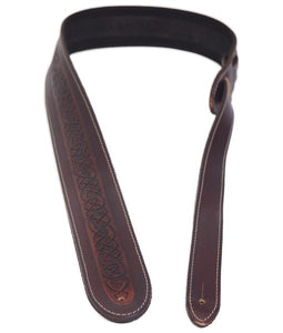 LG X-Long Brown Celtic Embossed Leather Strap