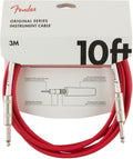 Fender Fiesta Red 10ft / 3m Straight - Straight Jack Cable