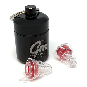 GM 23DB Filtered Ear Plugs / Defenders With Cannister Case