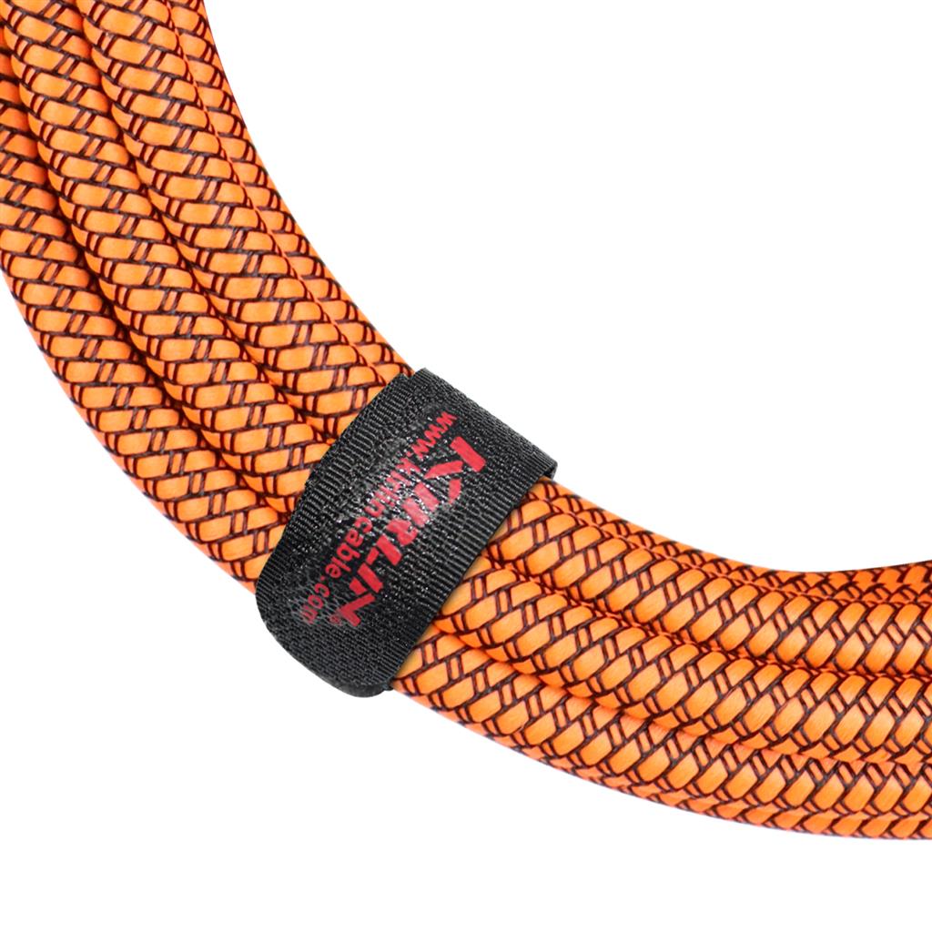 Kirlin 10ft / 3m Orange Woven Straight - Straight Jack Cable