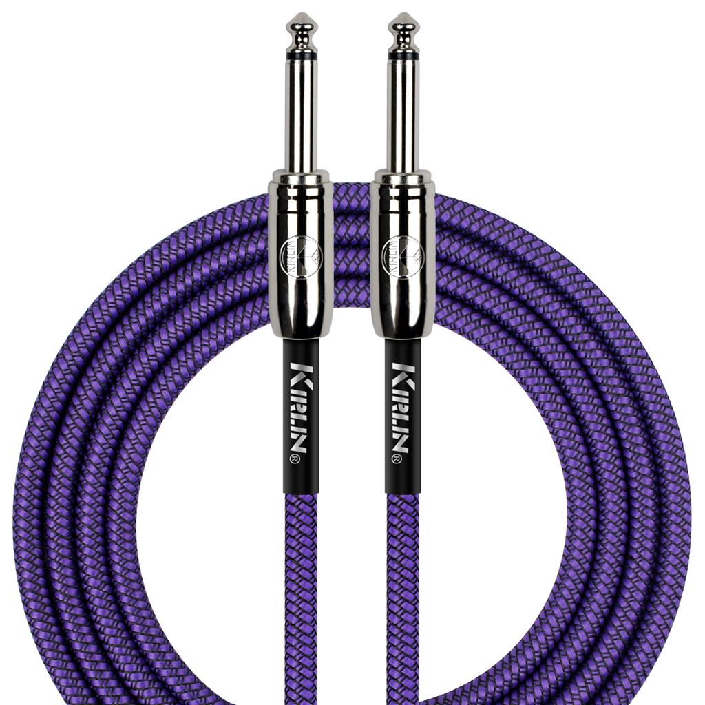 Kirlin 10ft / 3m Purple Woven Straight - Straight Jack Cable