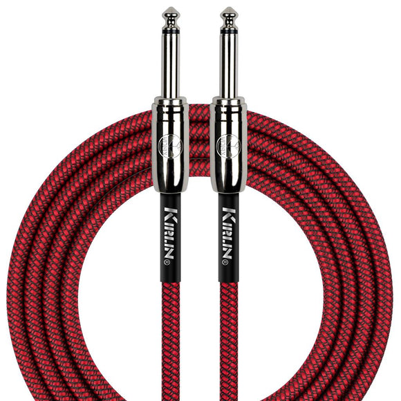 Kirlin 20ft / 6m Red Woven Straight - Straight Jack Cable