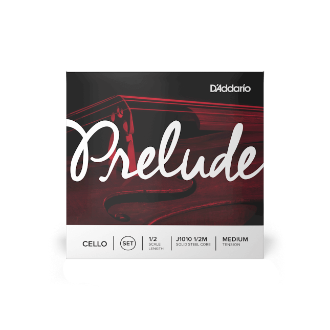 Prelude By D'Addario (J1010 1/2M) 1/2 Cello String Set - Medium Tension
