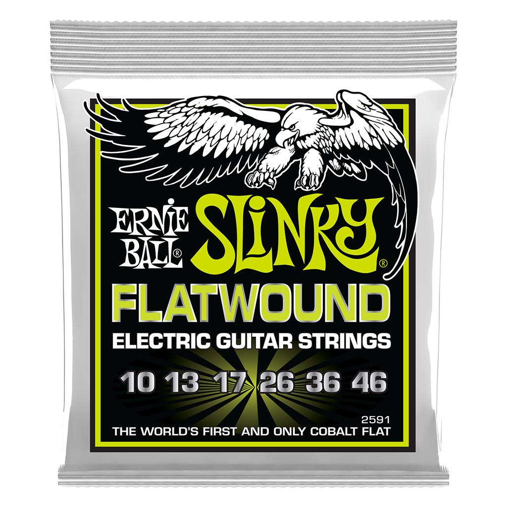 Ernie Ball Regular Slinky Colbalt Flatwound Electric Guitar Strings 10 - 46