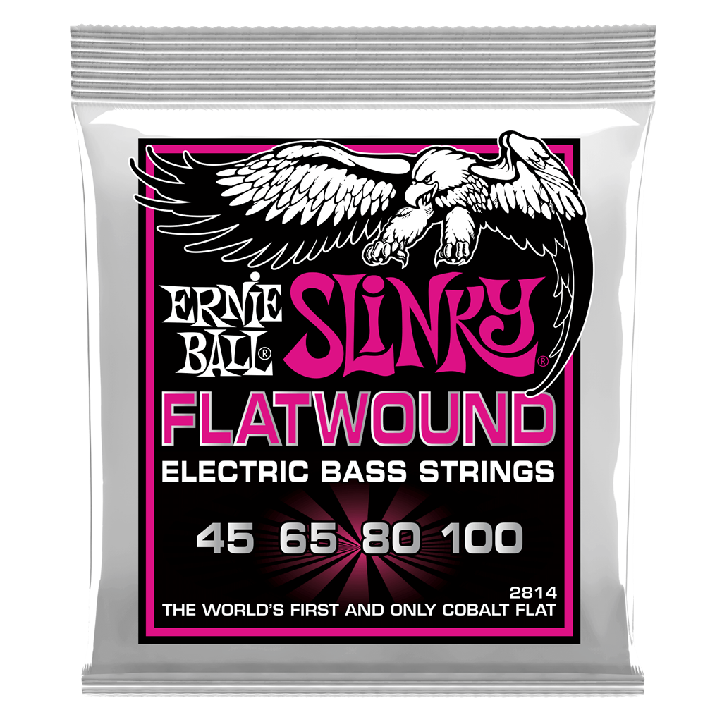 Ernie Ball Super Slinky Cobalt Flatwound Bass Guitar Strings 45 - 100