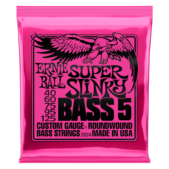 Ernie Ball Super Slinky 5 String Bass Strings 40 - 125