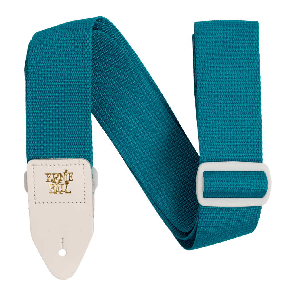 Ernie Ball PolyPro Teal & White Guitar Strap