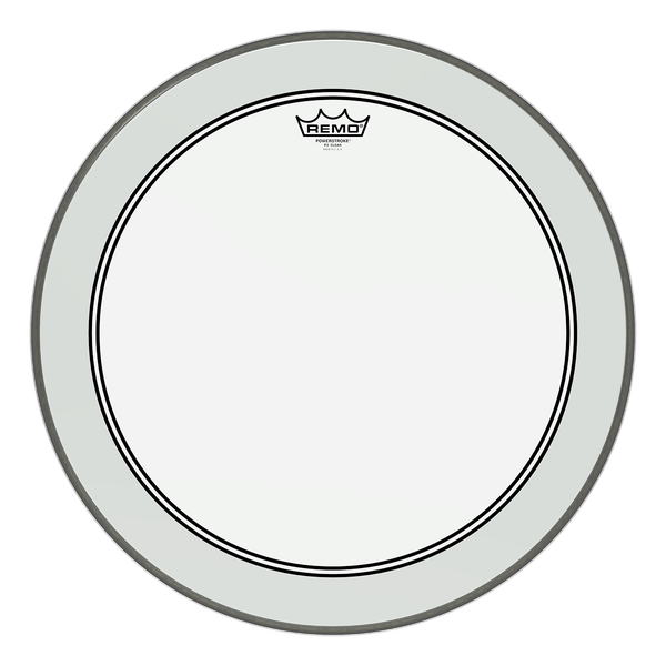 Remo 24" Clear Powerstroke P3 Bass Drum Head / Skin + Falam Patch