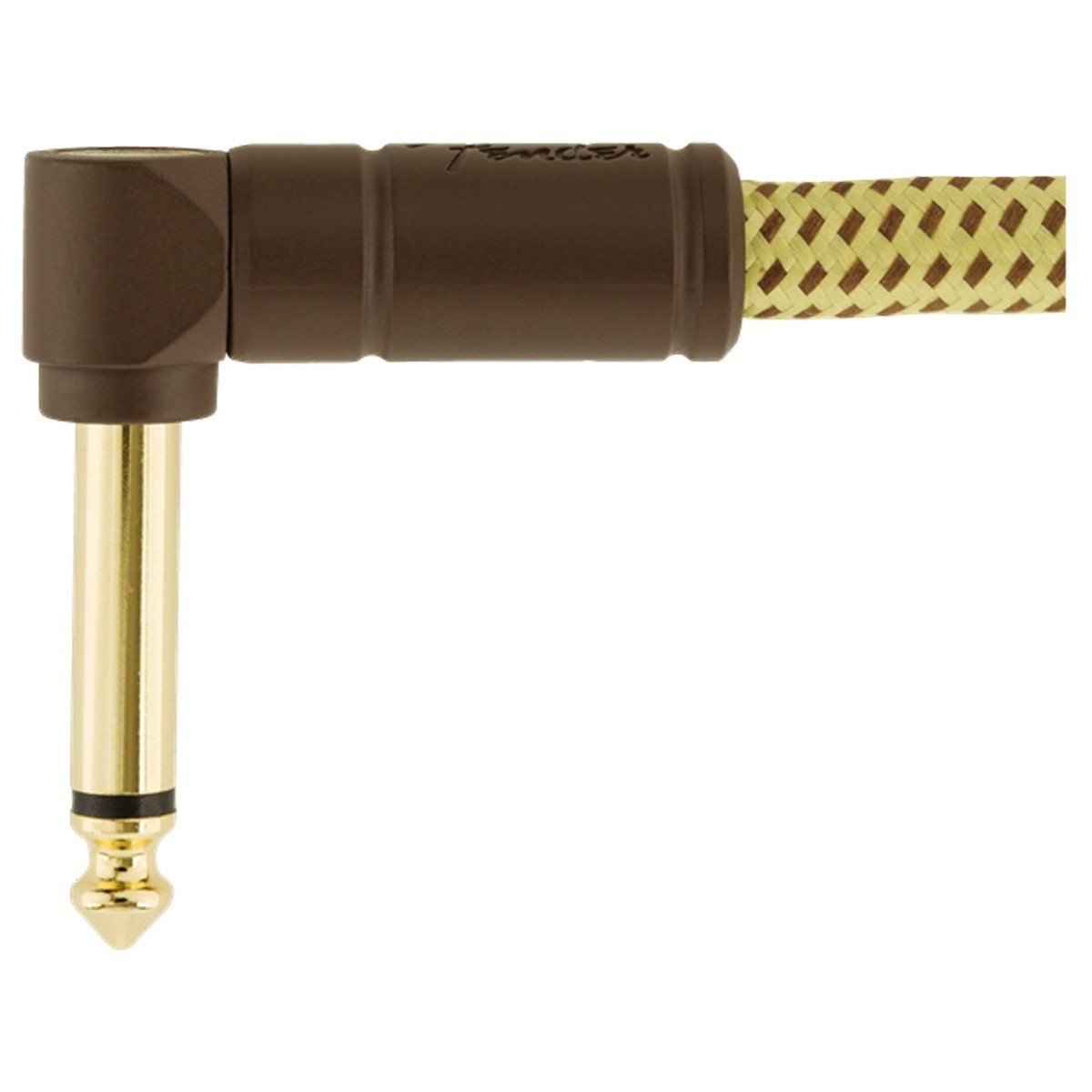 Fender Deluxe 10ft / 3m Right Angle - Straight Tweed Jack Cable