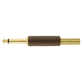 Fender Deluxe 10ft / 3m Right Angle - Straight Tweed Jack Cable