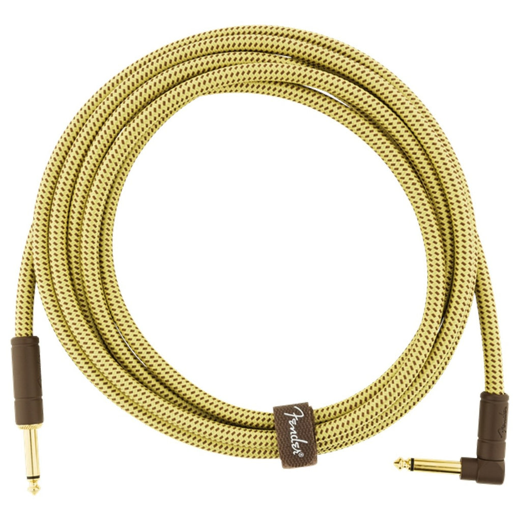 Fender Deluxe 10ft / 3m Right Angle - Straight Tweed Jack Cable