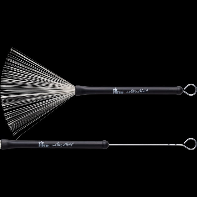 Vic Firth Signature Series Wire Brush - Steve Gadd - Retractable - Black Handle Vic Firth Signature Series Wire Brush - Steve Gadd - Retractable - Black Handle