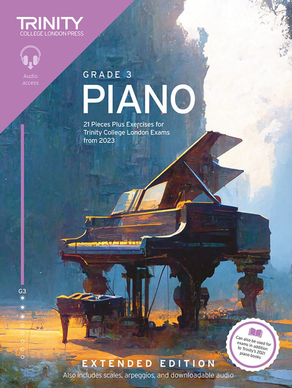 Trinity Piano Exam Pieces Plus Exercises From 2023 - Grade 3 (Extended Edition)
