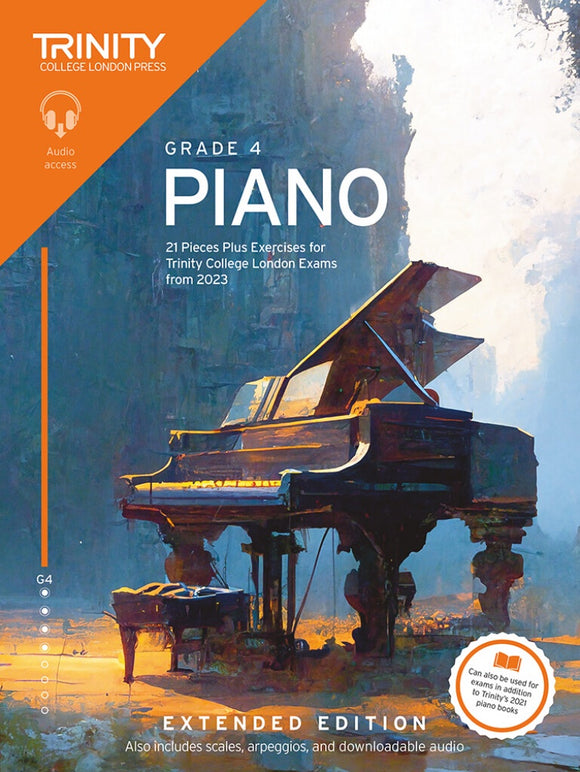 Trinity Piano Exam Pieces Plus Exercises From 2023 - Grade 4 (Extended Edition)