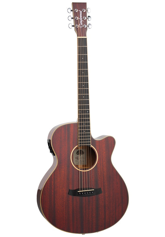 Tanglewood Winterleaf (TW4-E-R) Solid Top Super Folk Electric Acoustic Guitar - Red Gloss
