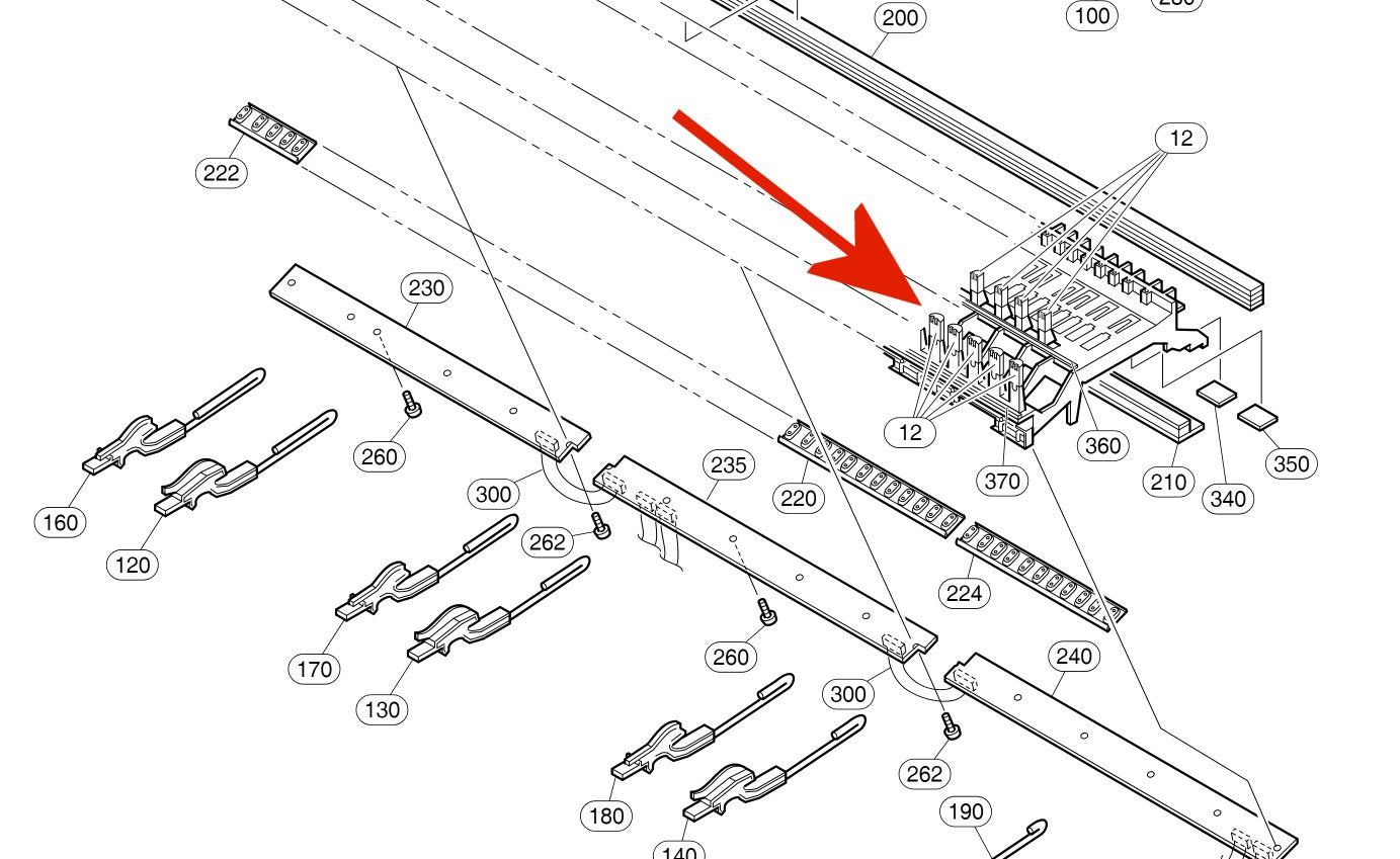 Yamaha WC042701 Guide Cap NL2 Keybed [22]